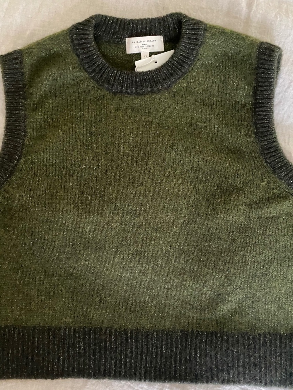 Sezane Samuel 'Perfect Green/Dark Green' NWT